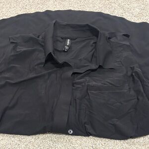 Athleta Charcoal Button Down Shirt